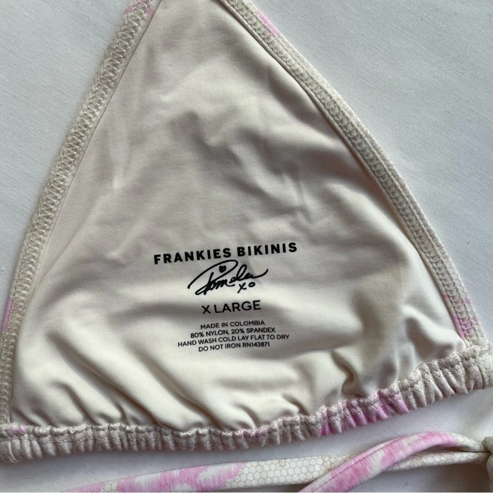 NWT Frankies Bikinis X Pamela Anderson Zeus Bikini Top Lace On The Beach X Large